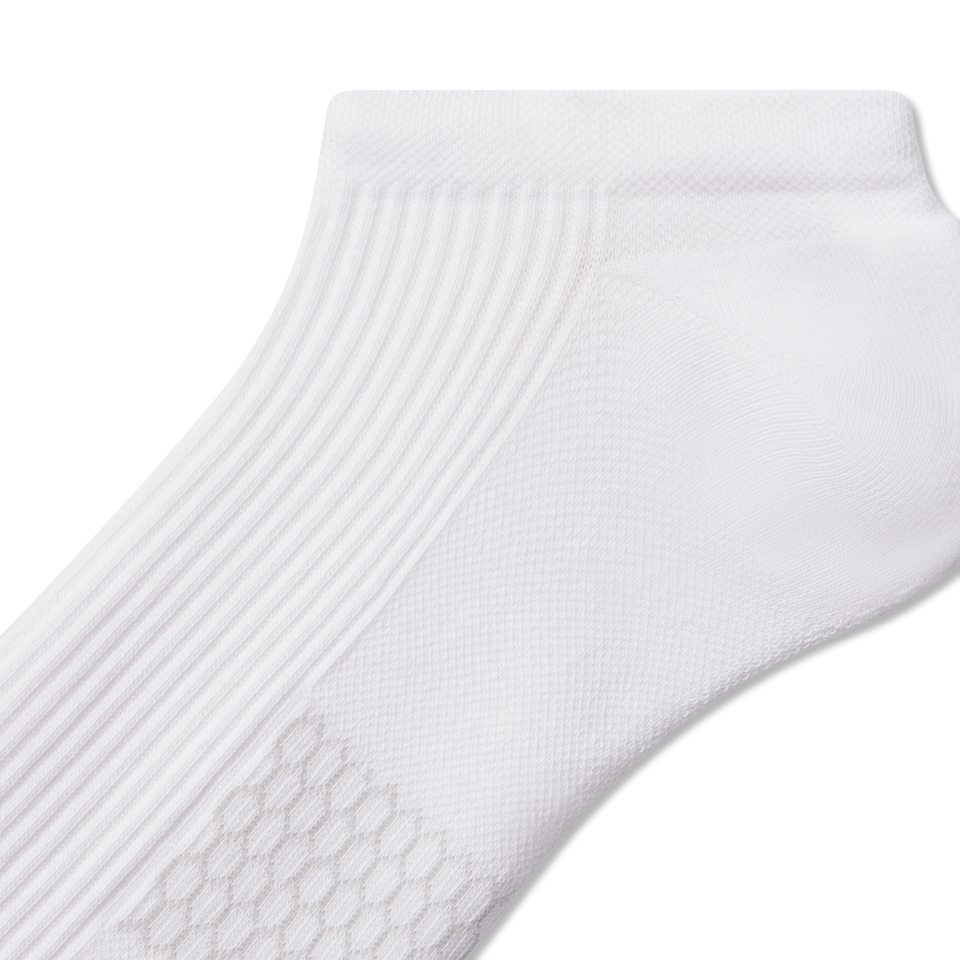 Modern Rib Ankle Socks - White Detail [8606]
