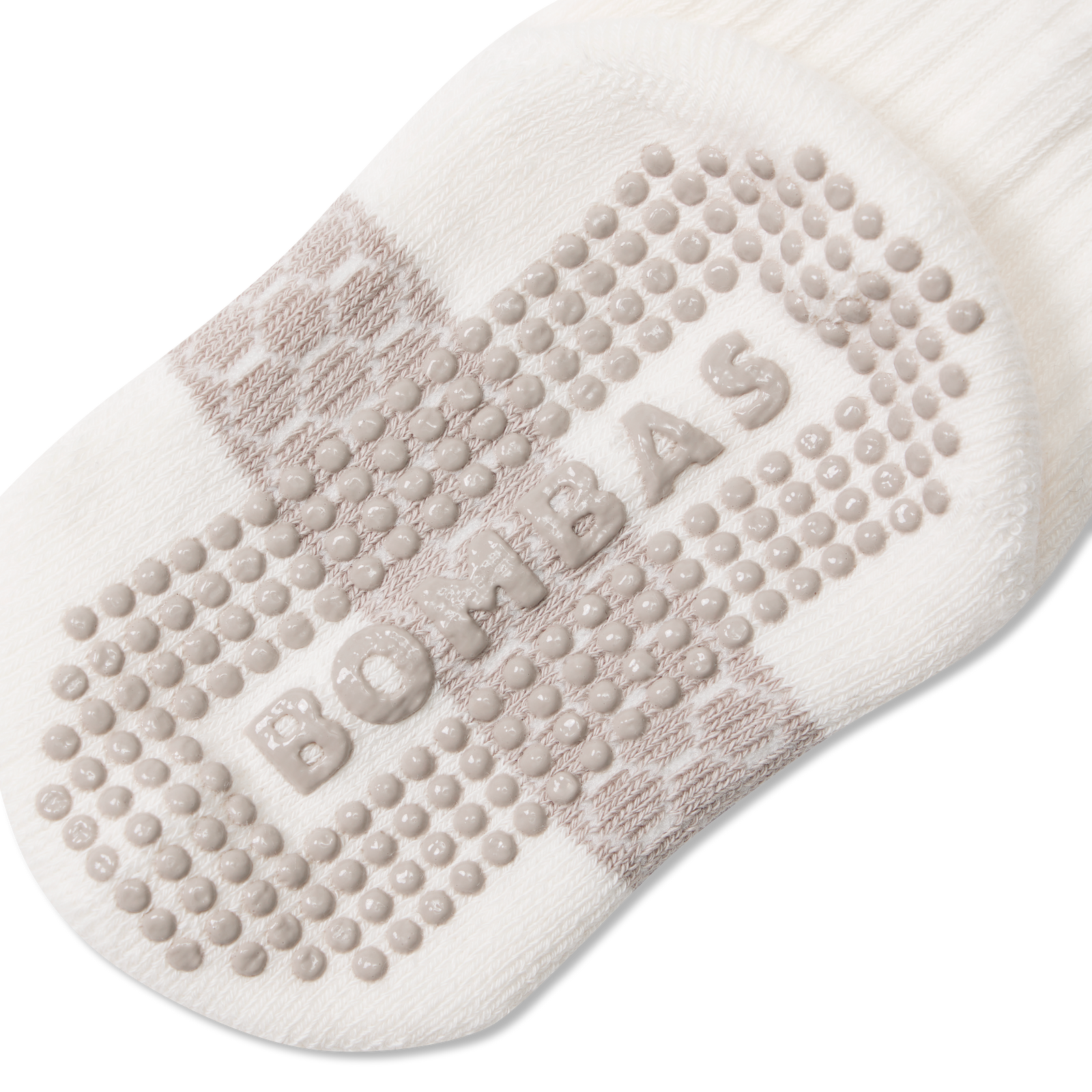 Toddler Solids Gripper Calf Socks - Soft White Detail [8618]