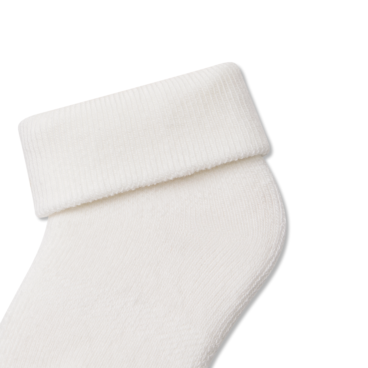 Baby Solids Calf Socks (0-6 Months) - Soft White Detail [8621]
