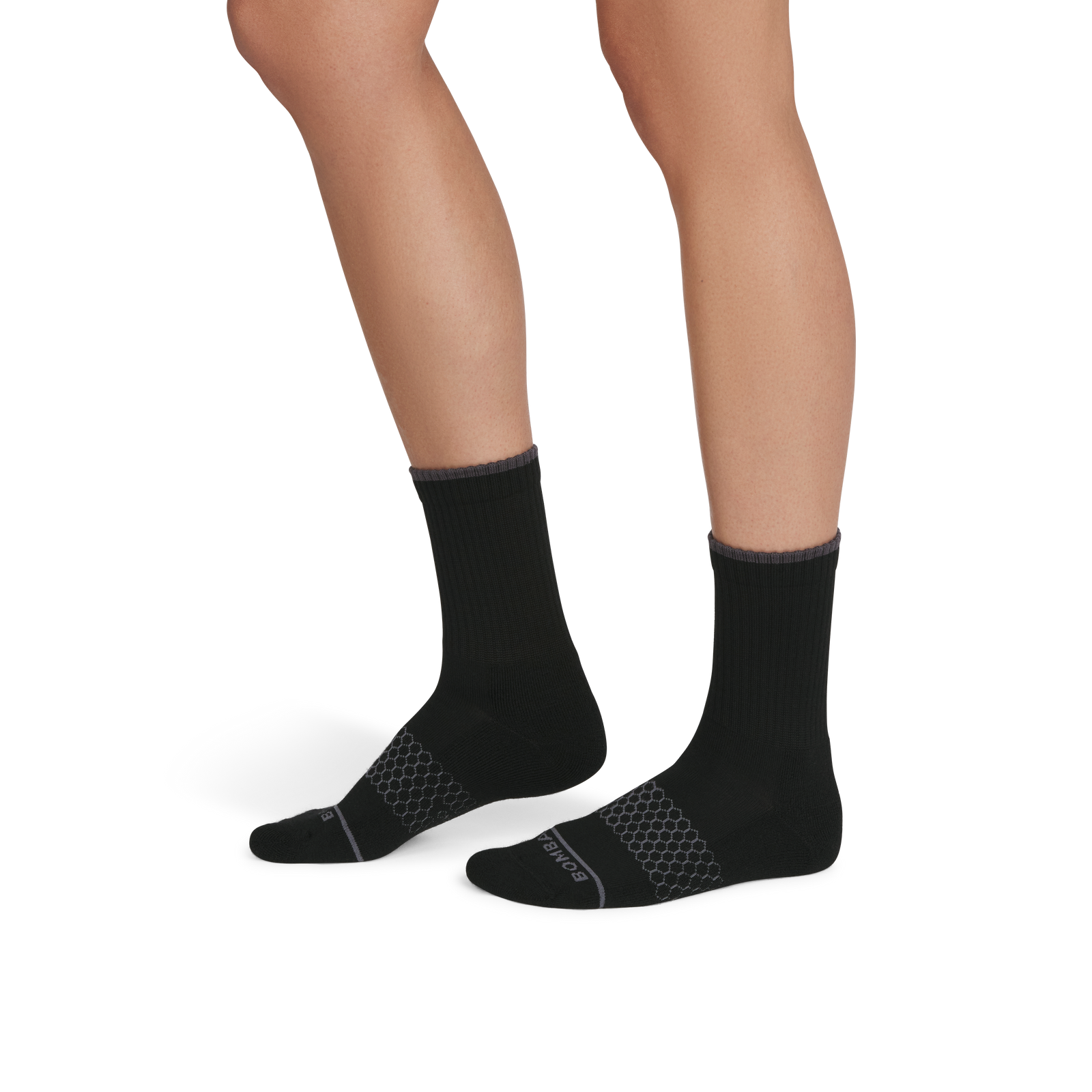 Merino Wool Blend Half Calf - black WO1 [8624]