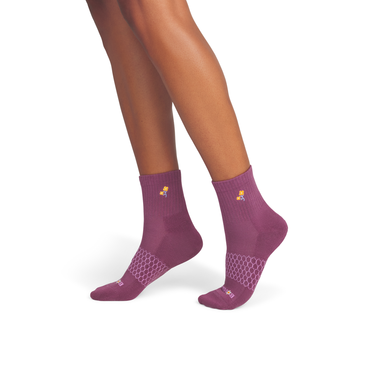 Garden Party Quarter Socks - Purple Ochre WO2 [8637]