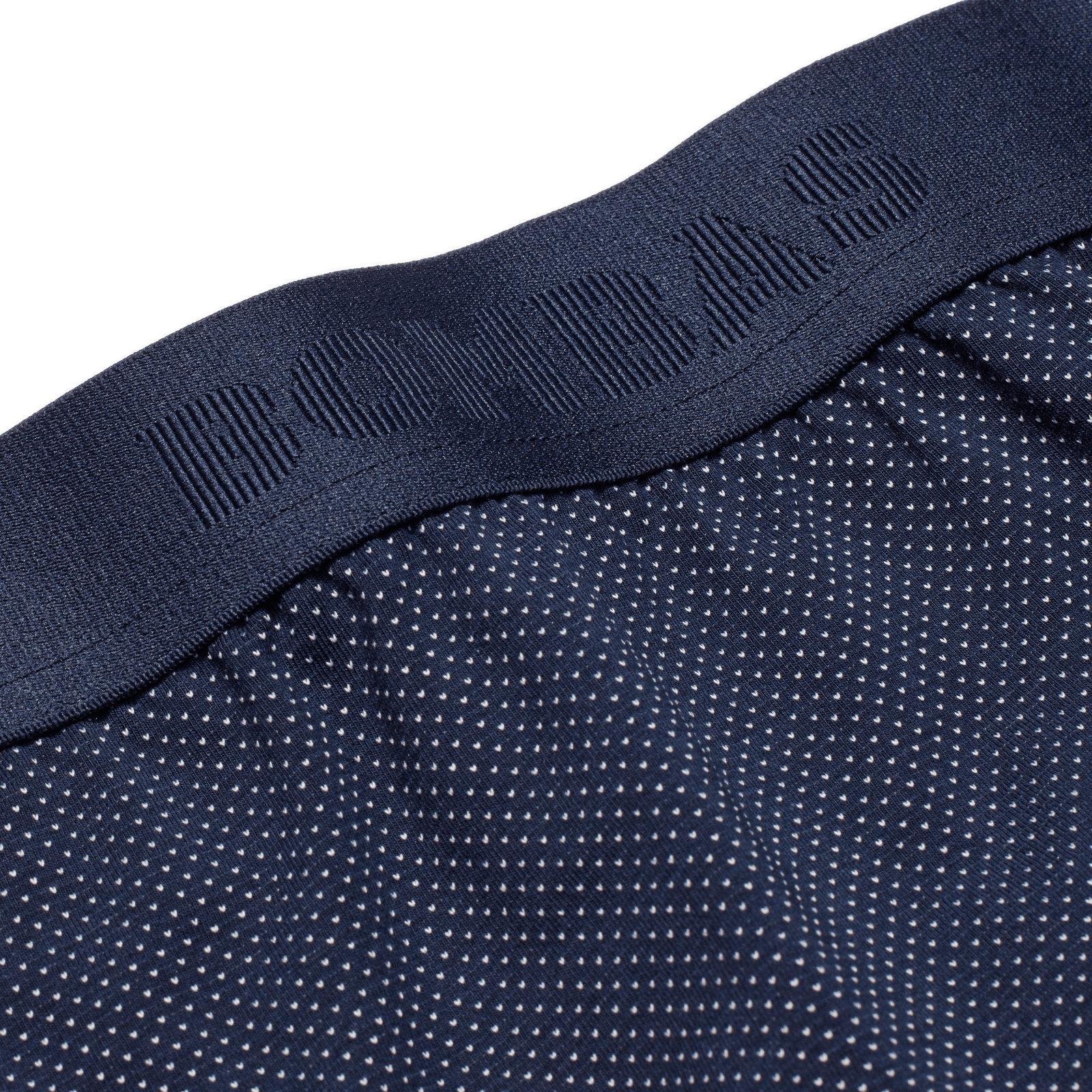 Men's Cotton Modal Blend Boxer - Midnight Navy / Halo Blue Birds Eye Detail [8708]