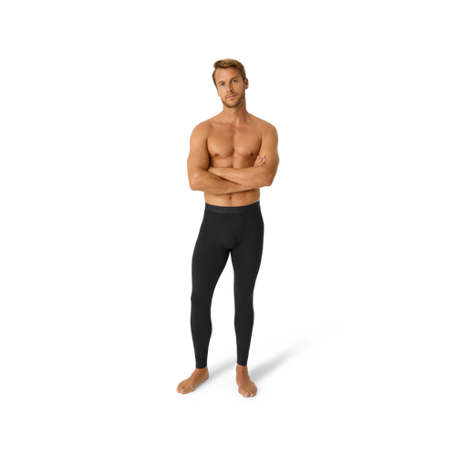 Cotton Modal Blend Long Underwear - Black MO1 [8713]