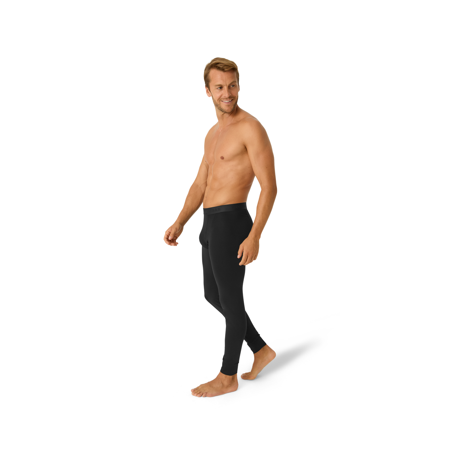 Cotton Modal Blend Long Underwear - Black MO2 [8713]