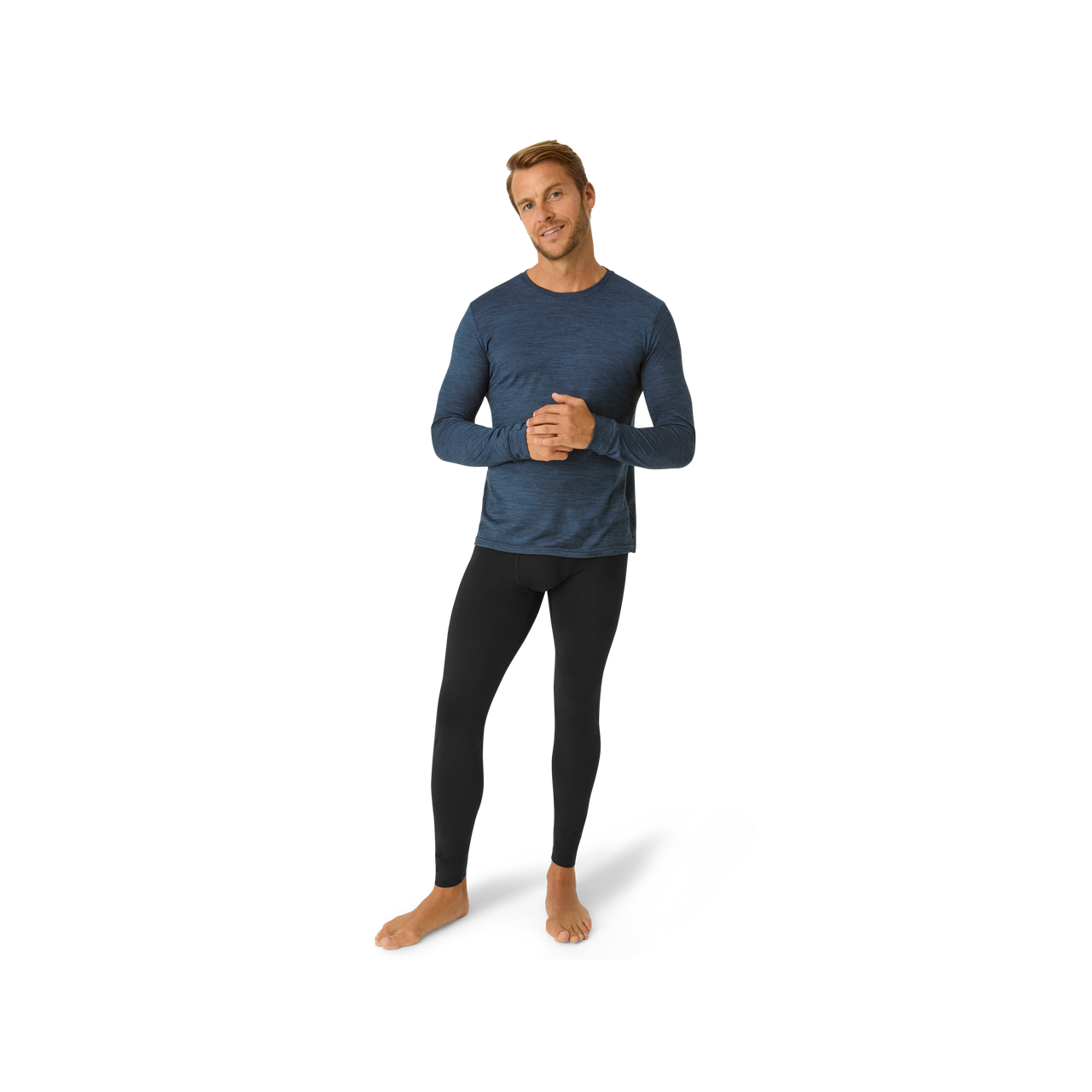 Cotton Modal Blend Long Underwear - Black MO4 [8713]