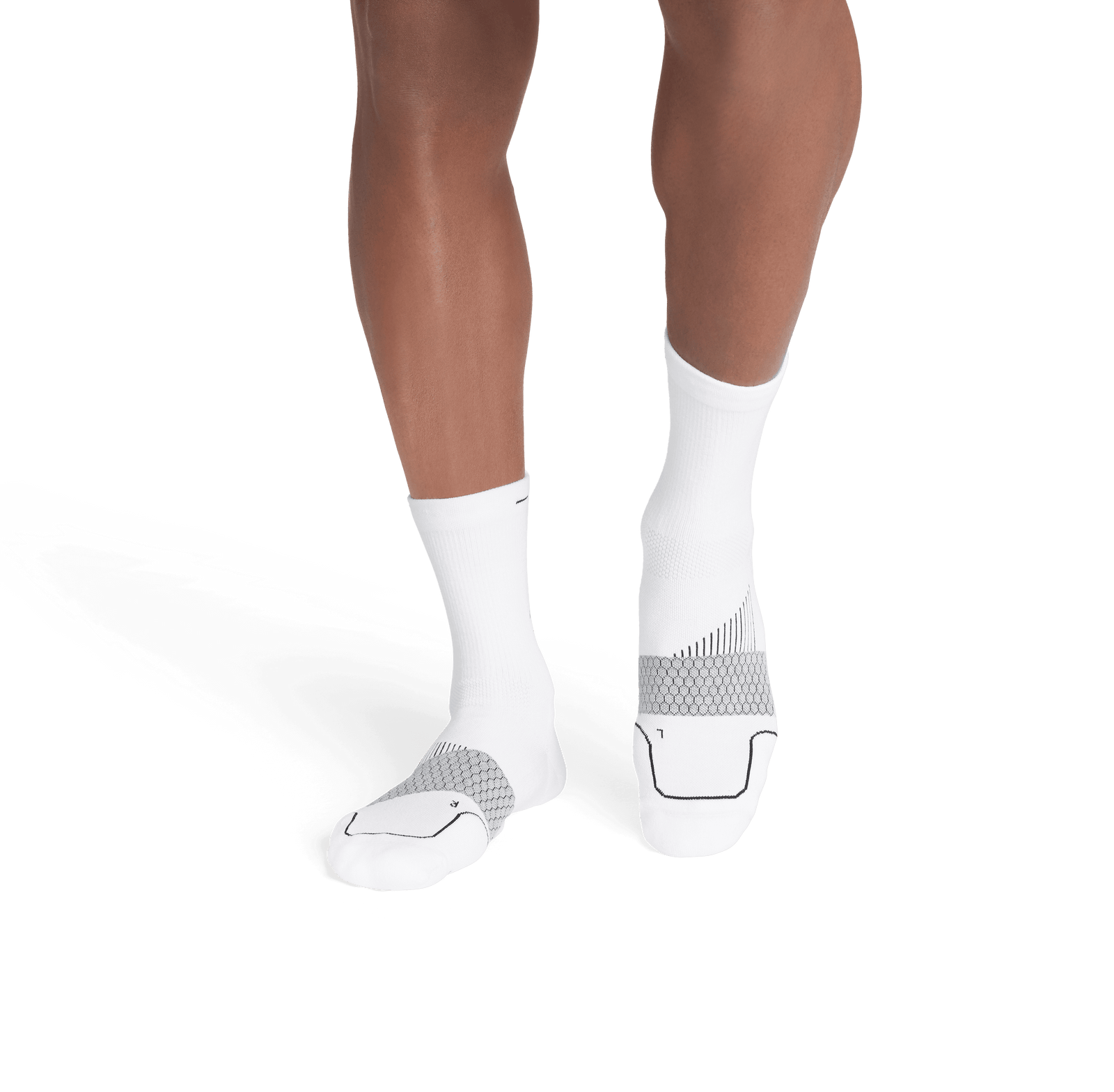Running Half Calf - White - MO1 [8721]