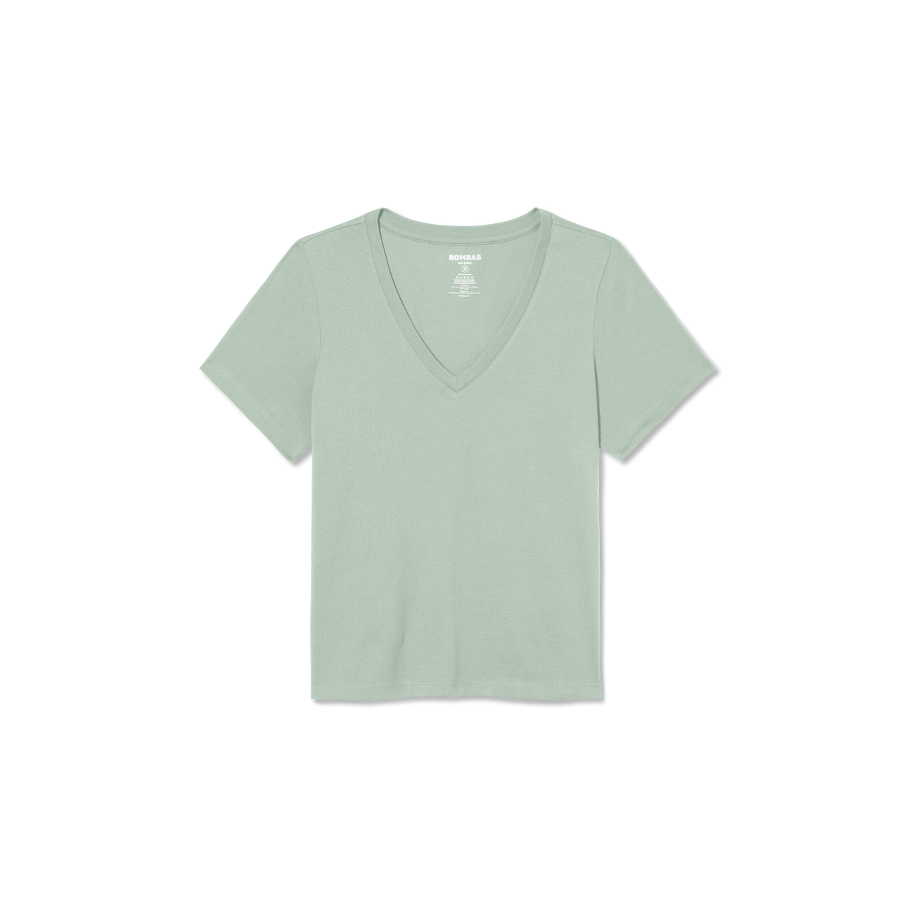 Women's Pima Cotton V-Neck T-Shirt - Mint Foam L [8738]