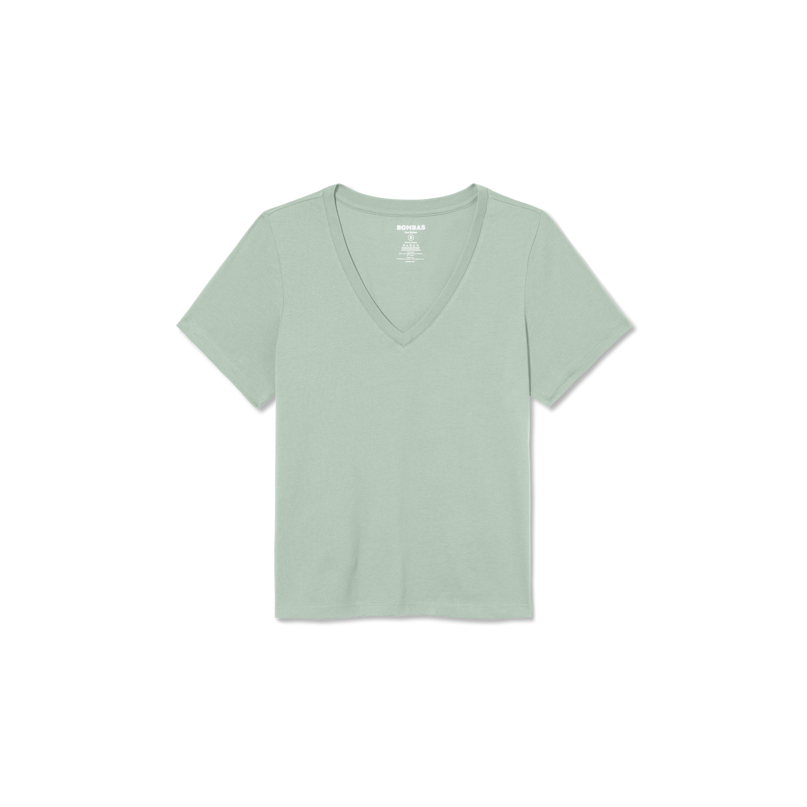 Women's Pima Cotton V-Neck T-Shirt - Mint Foam L [8738]