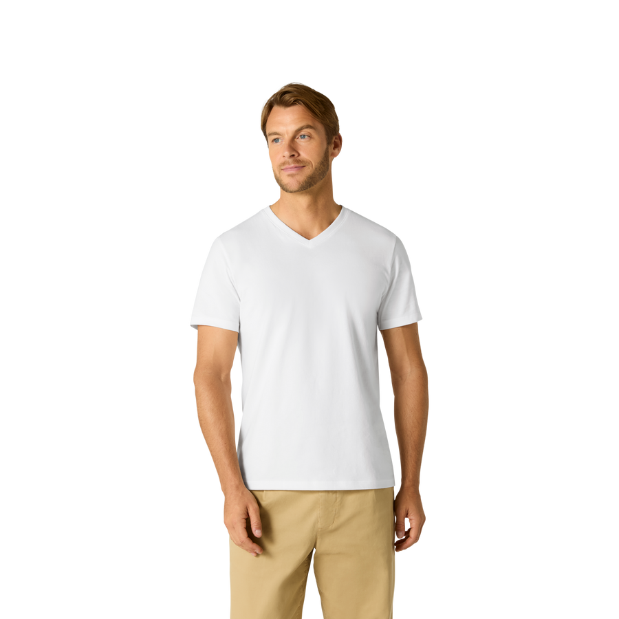 Men's Pima Cotton V-Neck T-Shirt - Soft Fit