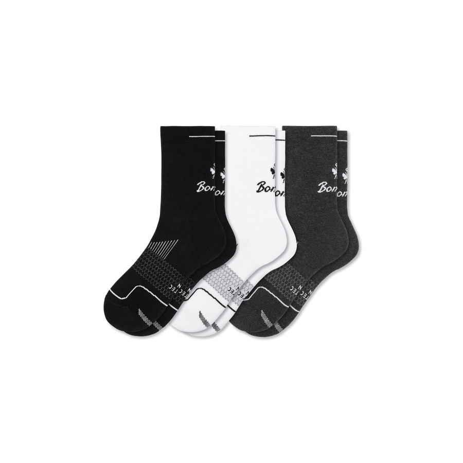 Men's Run Half Calf Sock 3-Pack - Cushion Travel Pair
