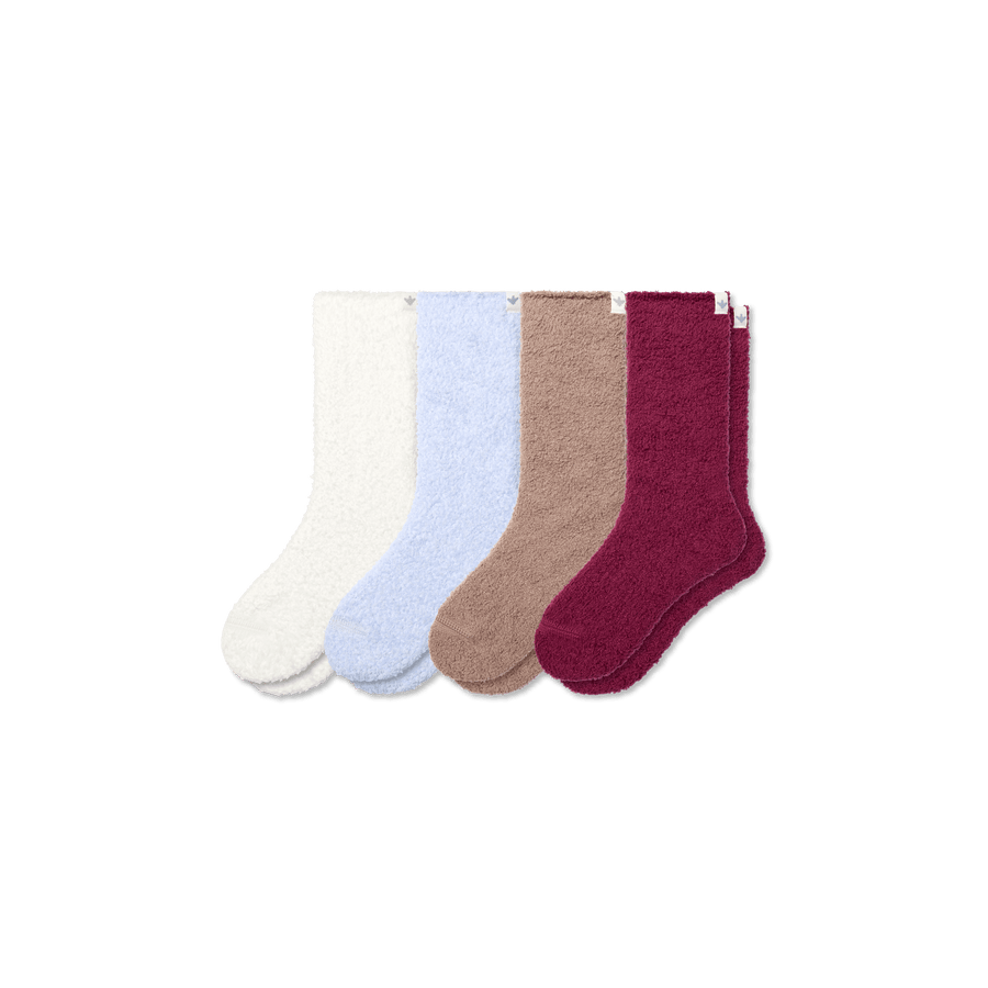 Youth Fuzzy Sock 4-Pack - Run Everyday Comfort