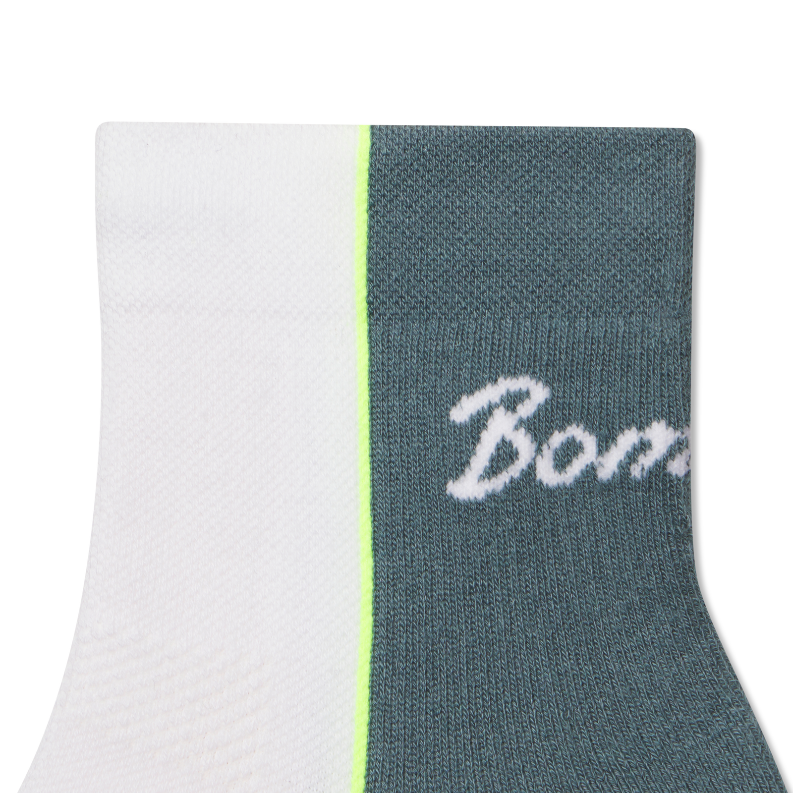 Running Quarter Socks - White / Grey Surf Detail [8820]