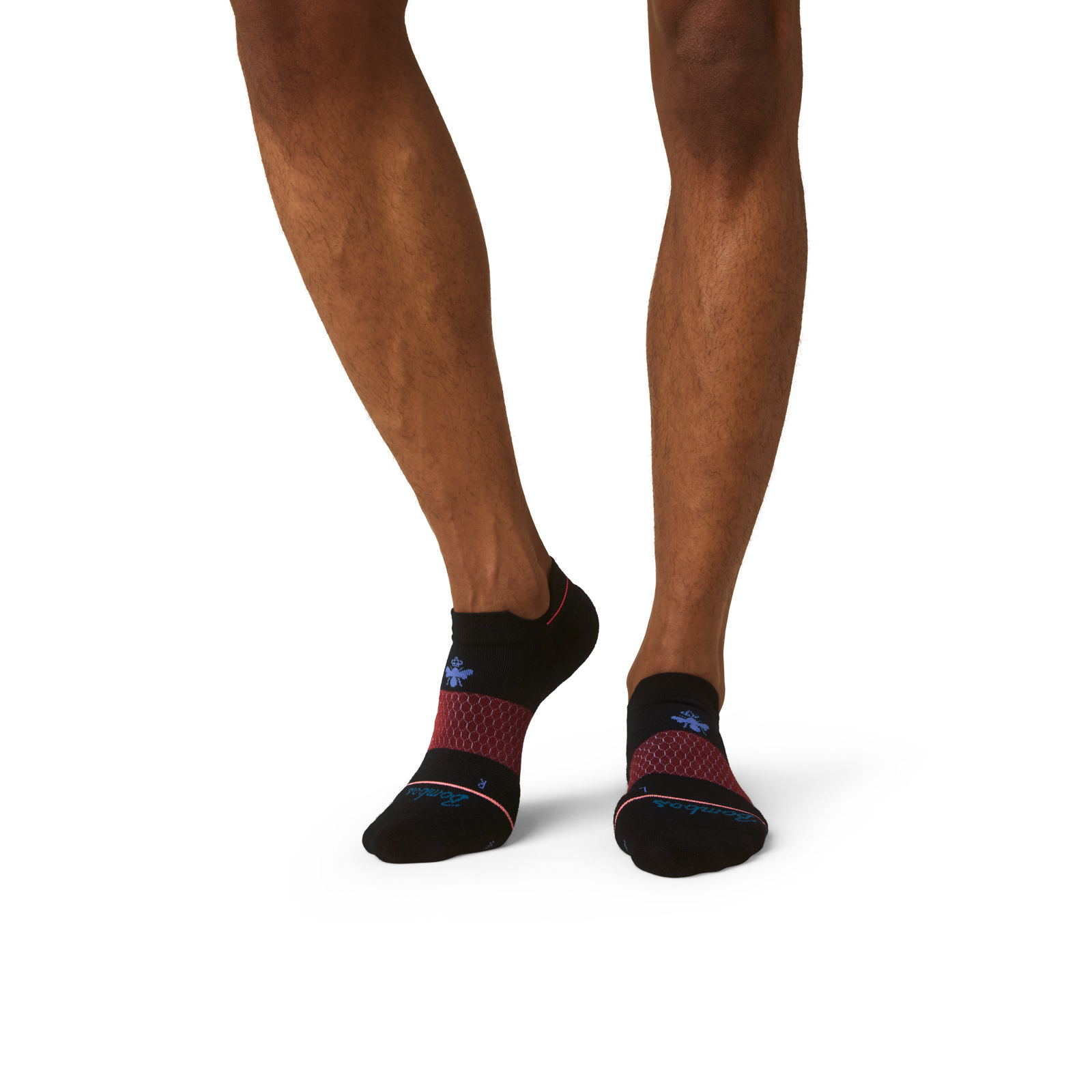 Merino Wool Blend Athletic Ankle Socks - Black Wine MO1 [8828]