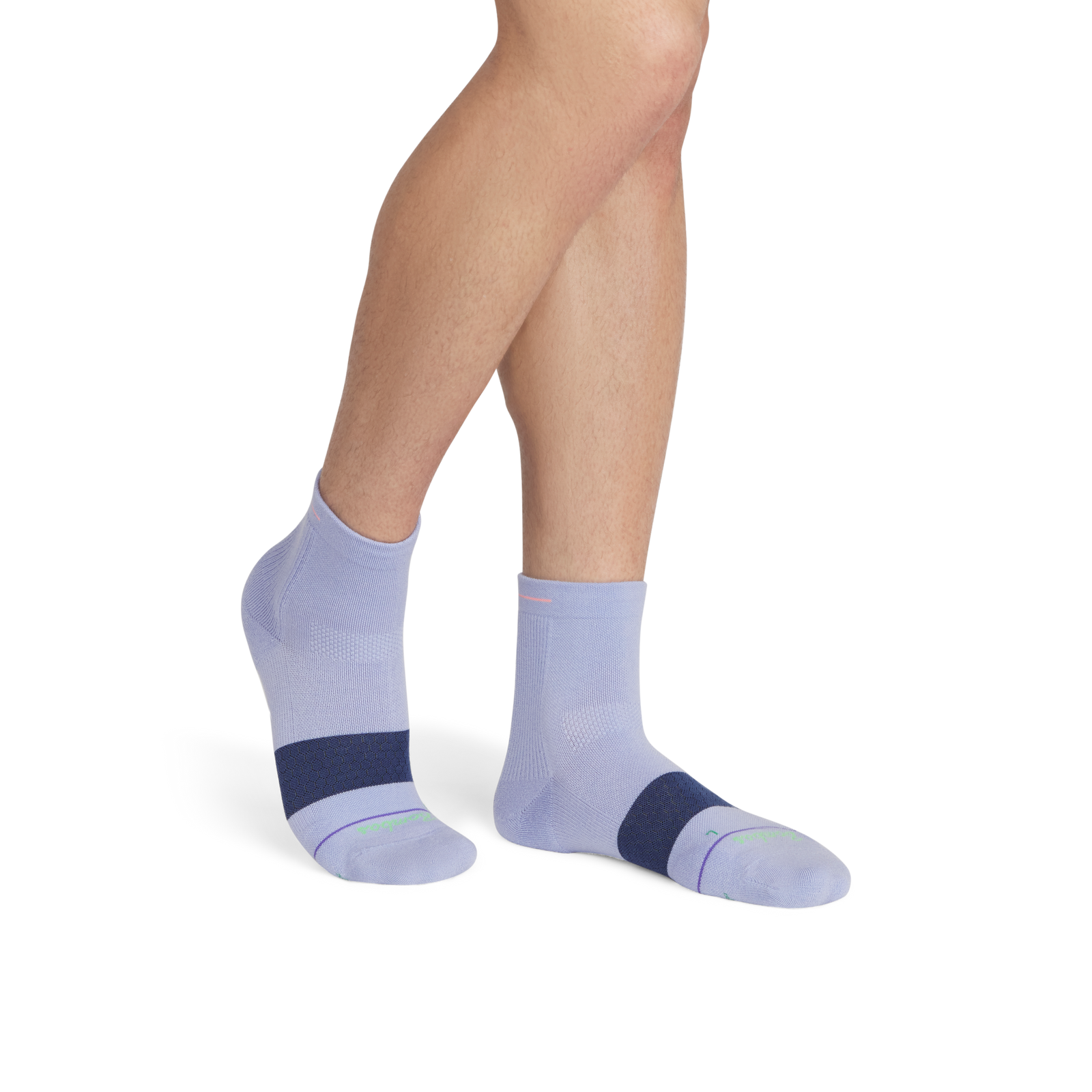 Merino Wool Blend Athletic Quarter Socks - Dawn Blue MO1 [8829]