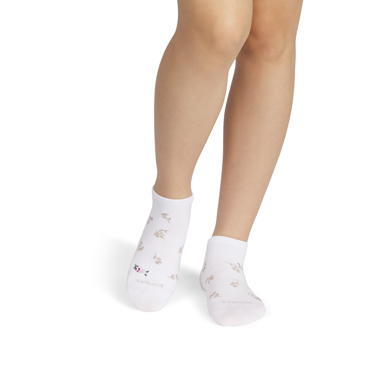 Floral Lightweight Ankle Socks - White WO1 [8836]