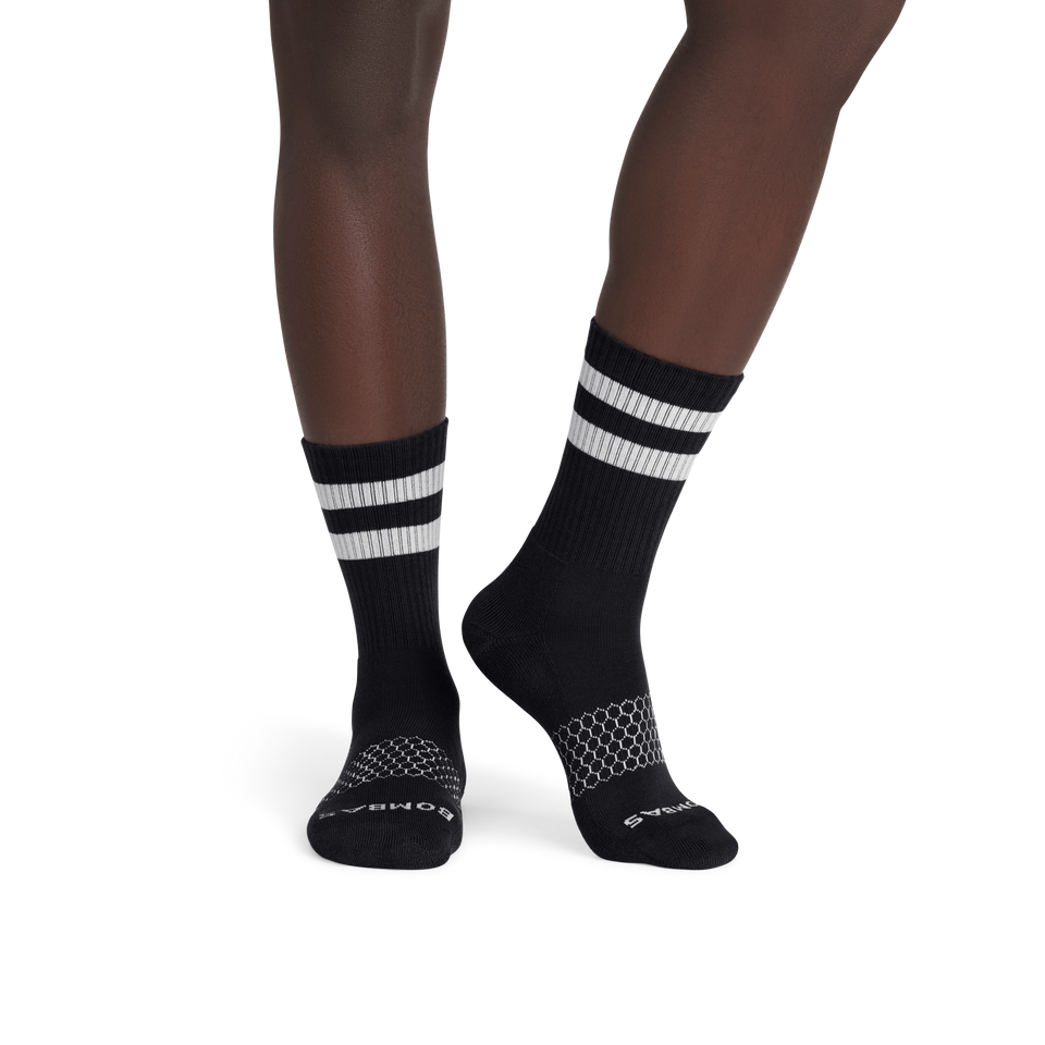 Vintage Stripes Half Calf Sock - black MO1 [8889]