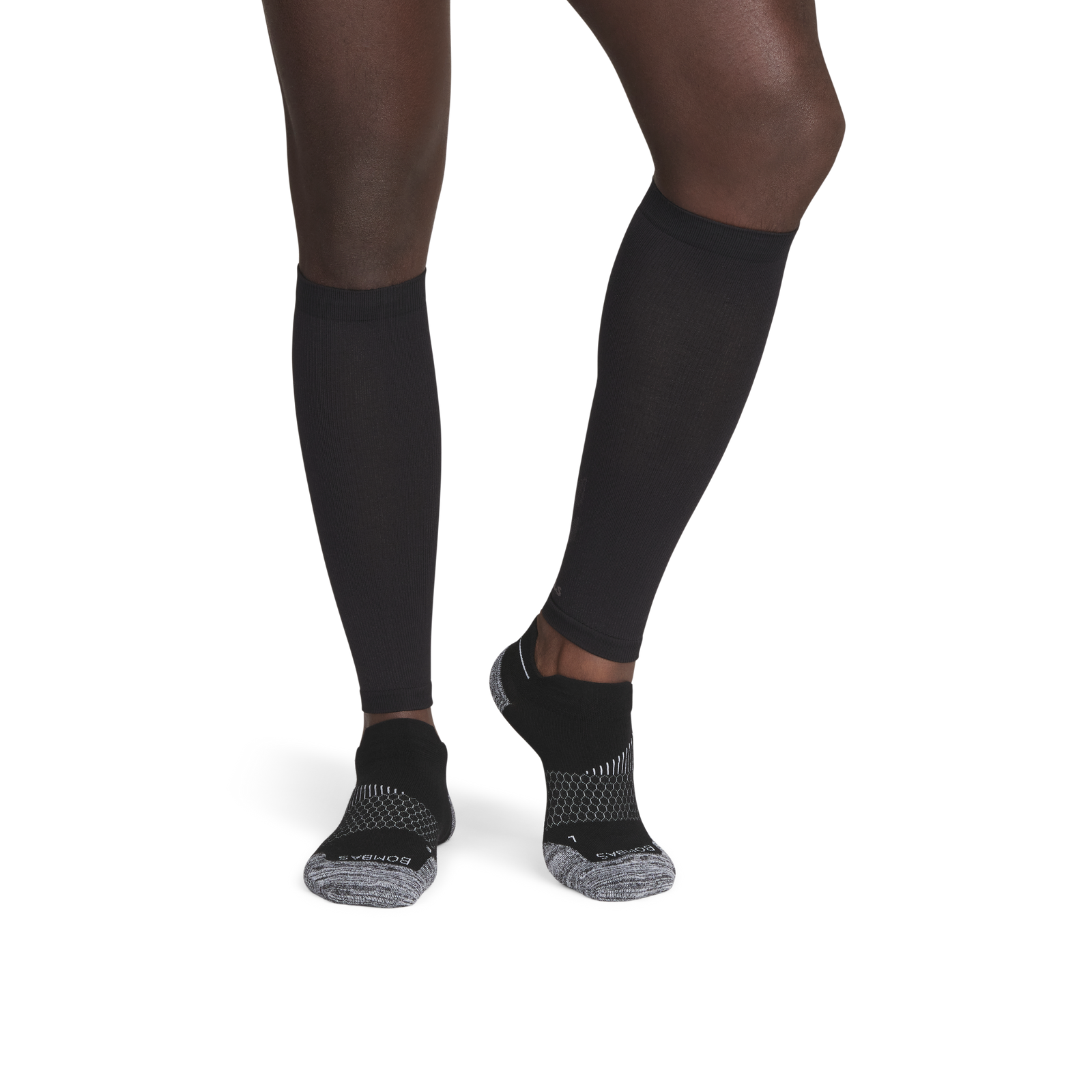 Performance Compression Calf Sleeves - Black Charcoal MO1 [8989]