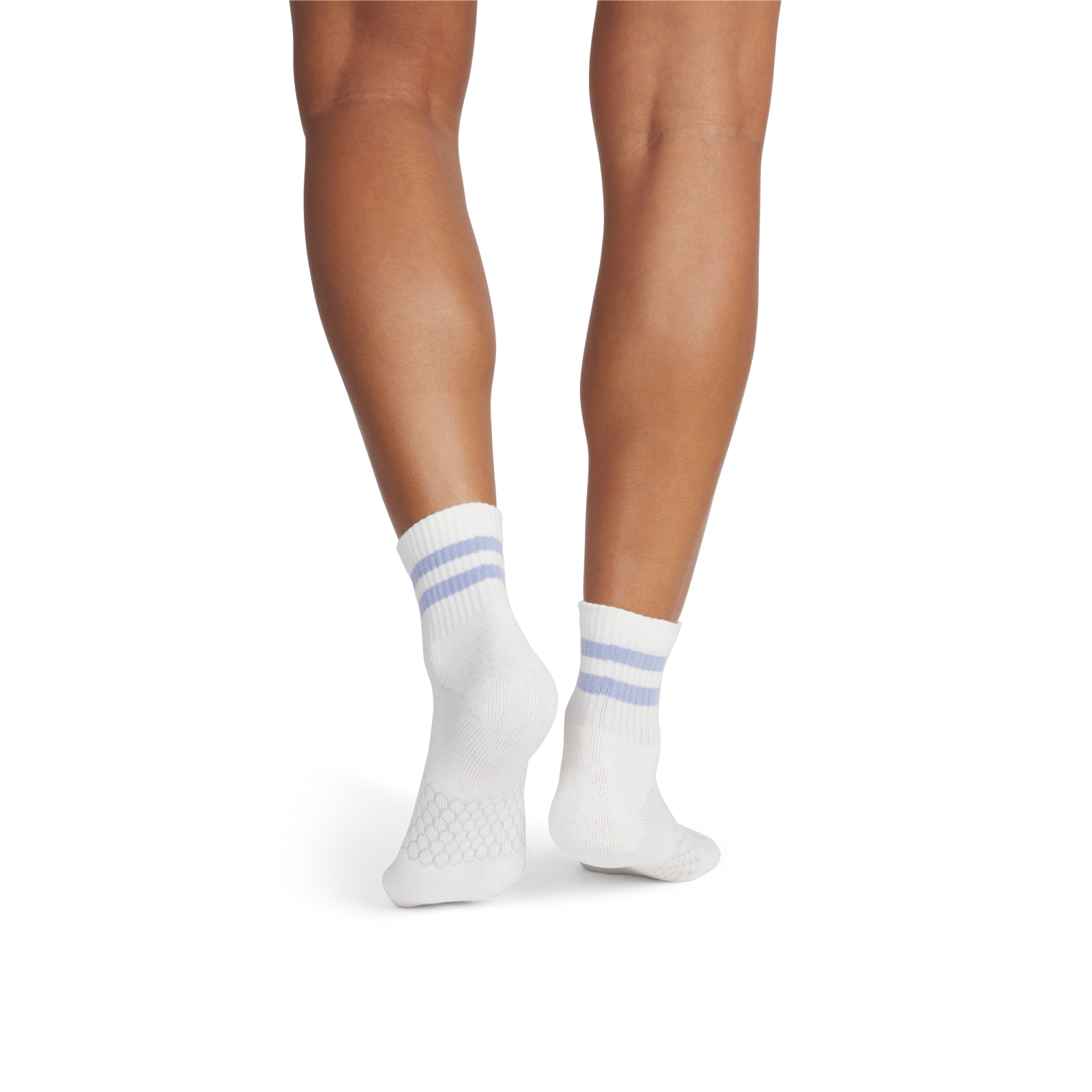 Vintage Stripes Quarter Socks - Soft White / Dawn Blue WO2 [9006]