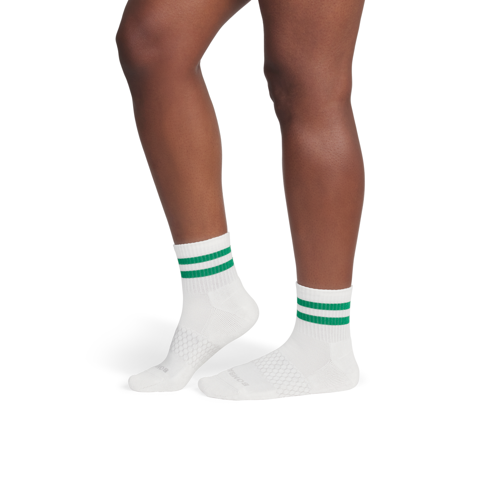 Vintage Stripes Quarter Socks - Soft White / Jungle WO1 [9006]