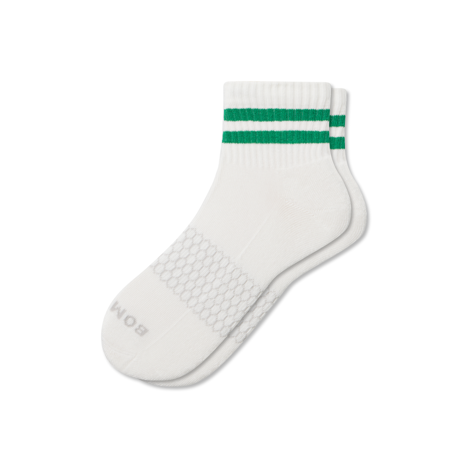 Vintage Stripes Quarter Socks - Soft White / Jungle L [9006]