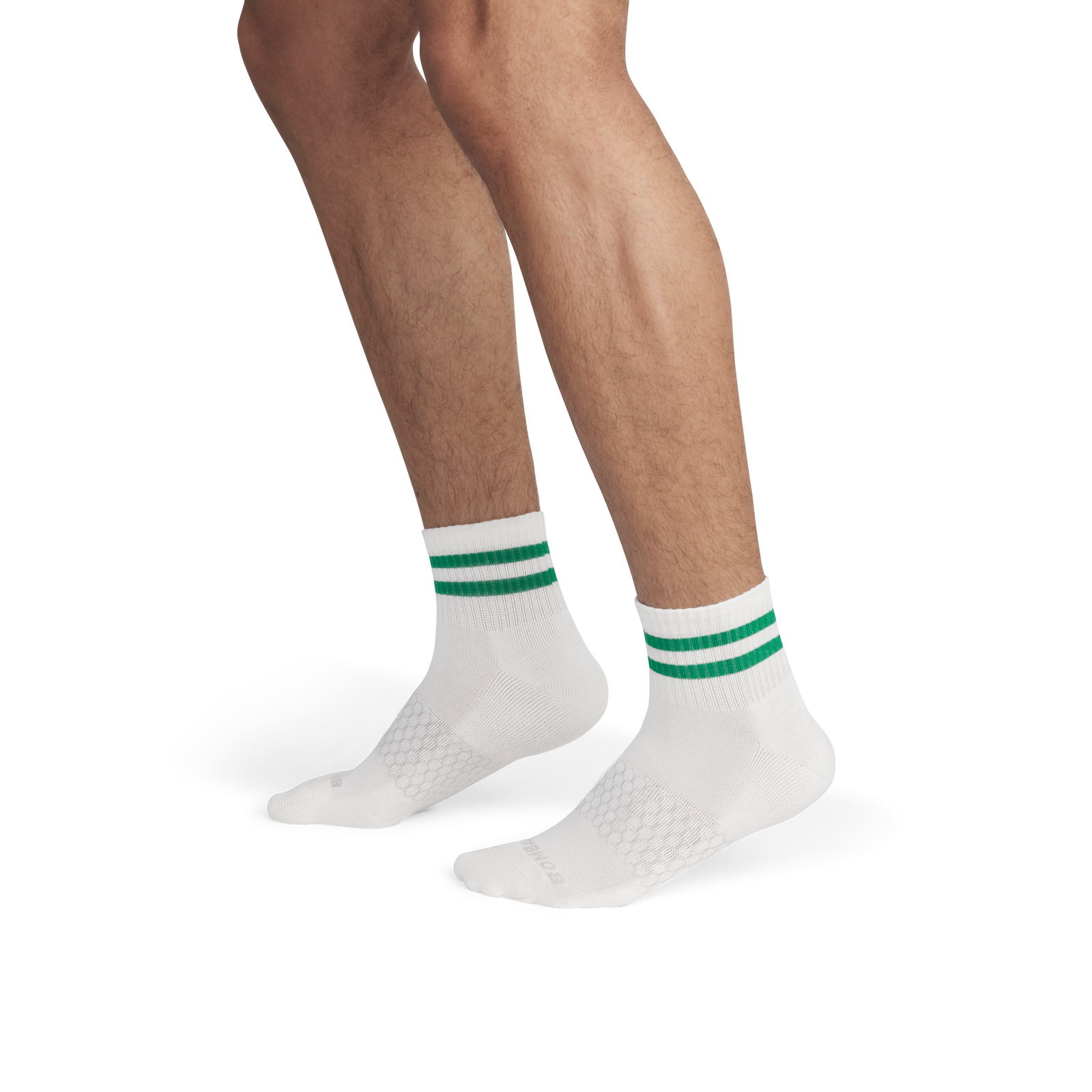 Vintage Stripes Quarter Socks - Soft White / Jungle MO1 [9006]