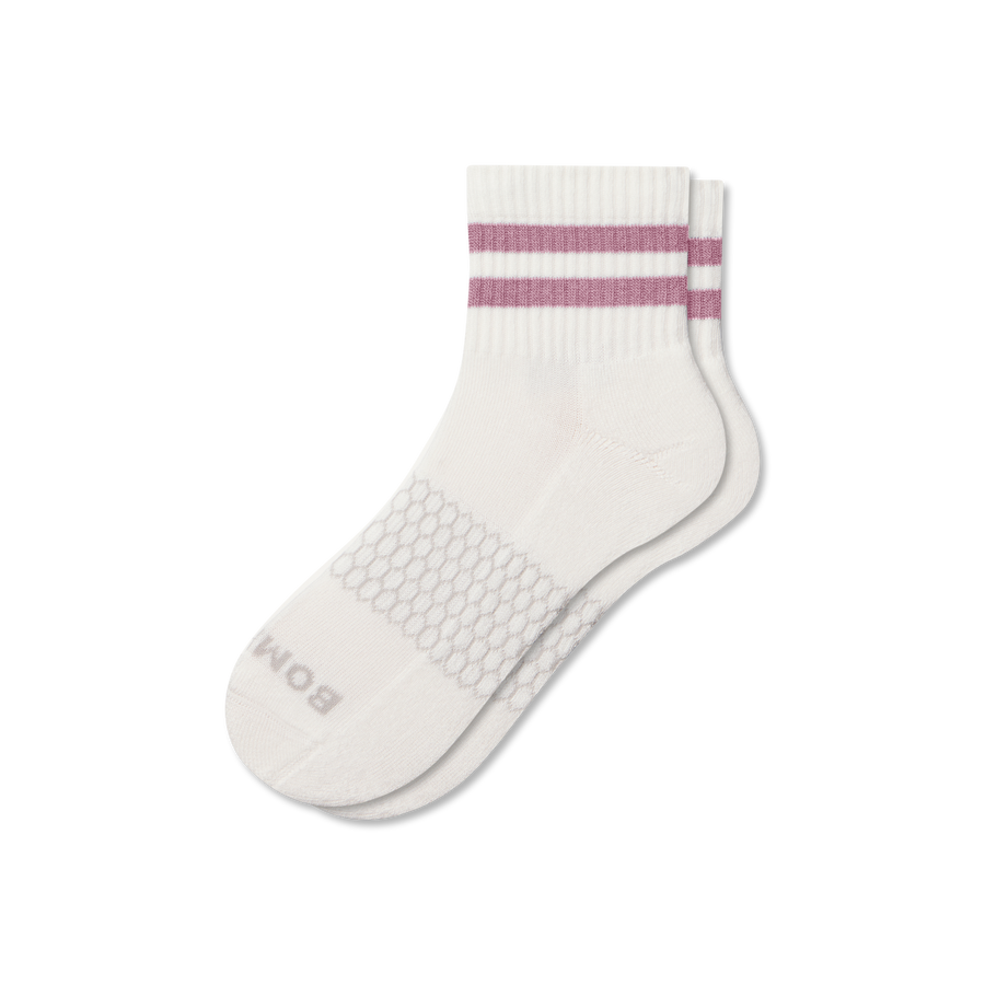 Women's Vintage Stripes Quarter Socks - Everyday Trail Cushion