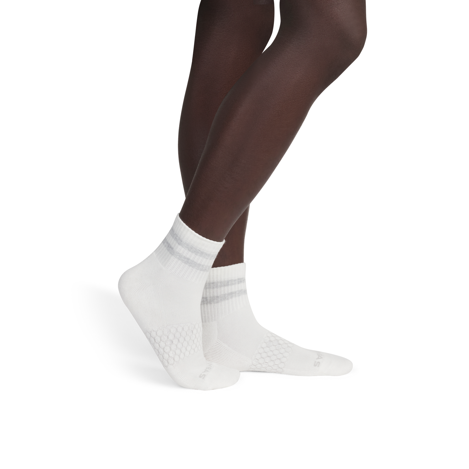 Vintage Stripes Quarter Socks - Soft White / Varsity Grey Heather MO2 [9007]