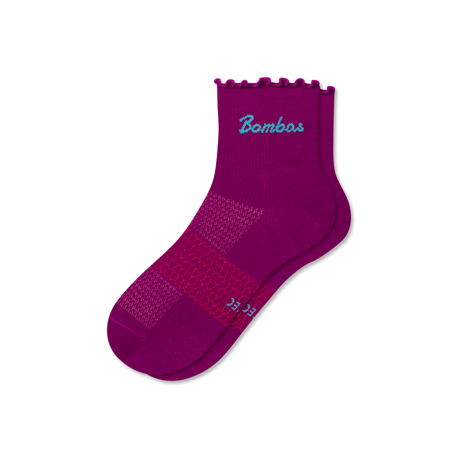 Women’s UltraLite Ruffle Sport Quarter Socks - Cozy Shift Comfort