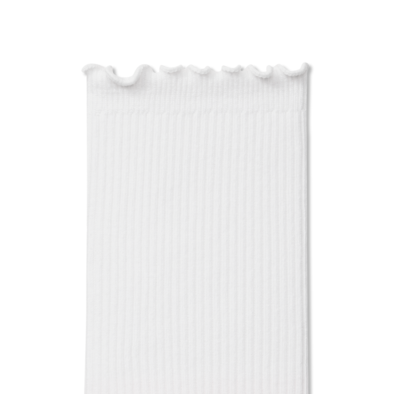 Ruffle Rib Half Calf - White Detail [9285]