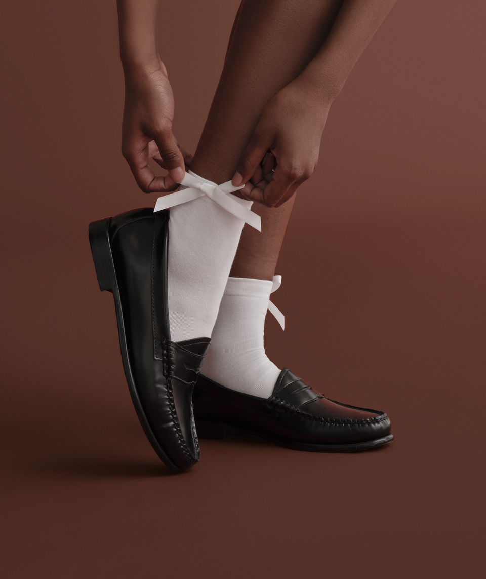 Lightweight Bow Quarter Socks - white [9390] [LIFESTYLE]