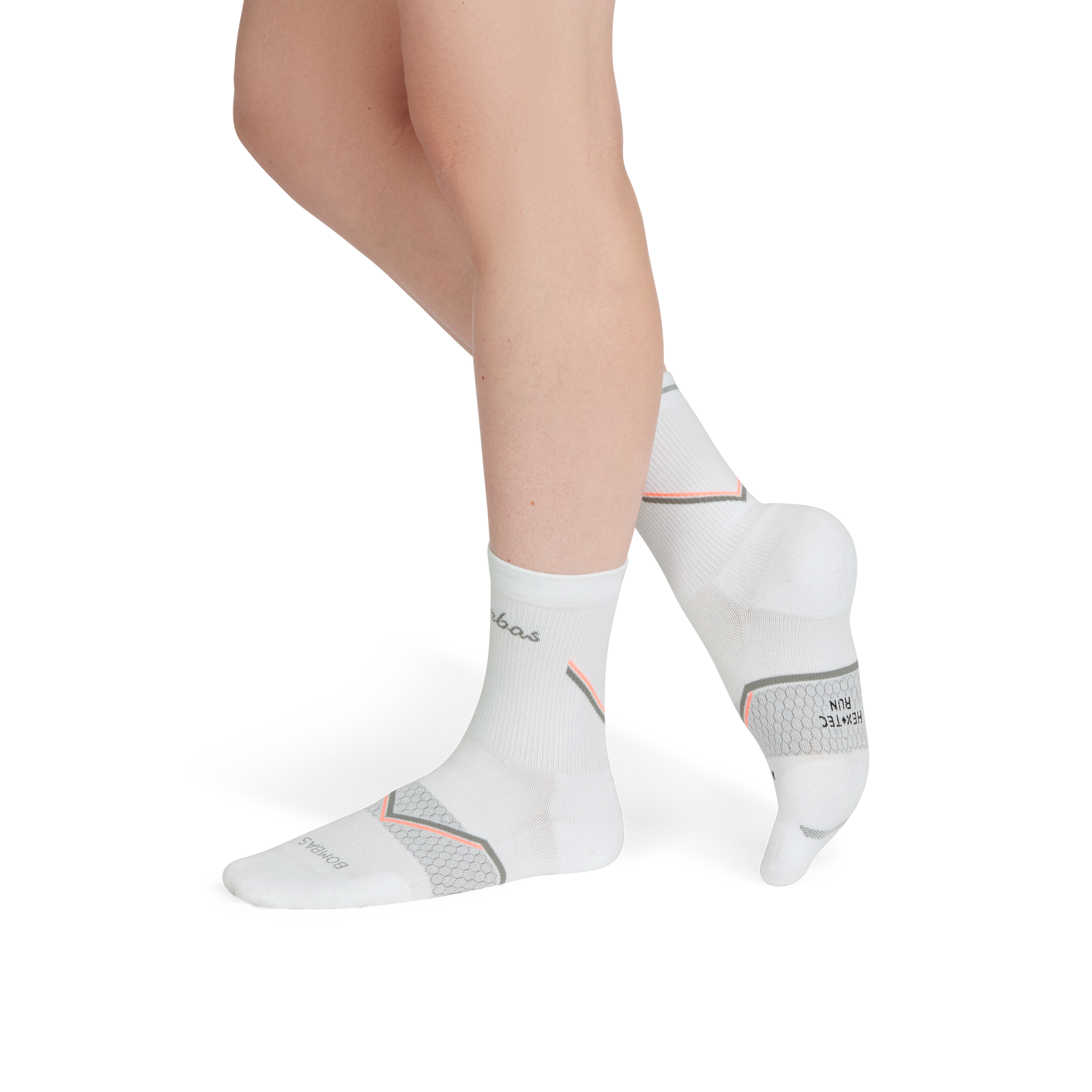 Running Half Calf Socks - white peach WO1 [9701]