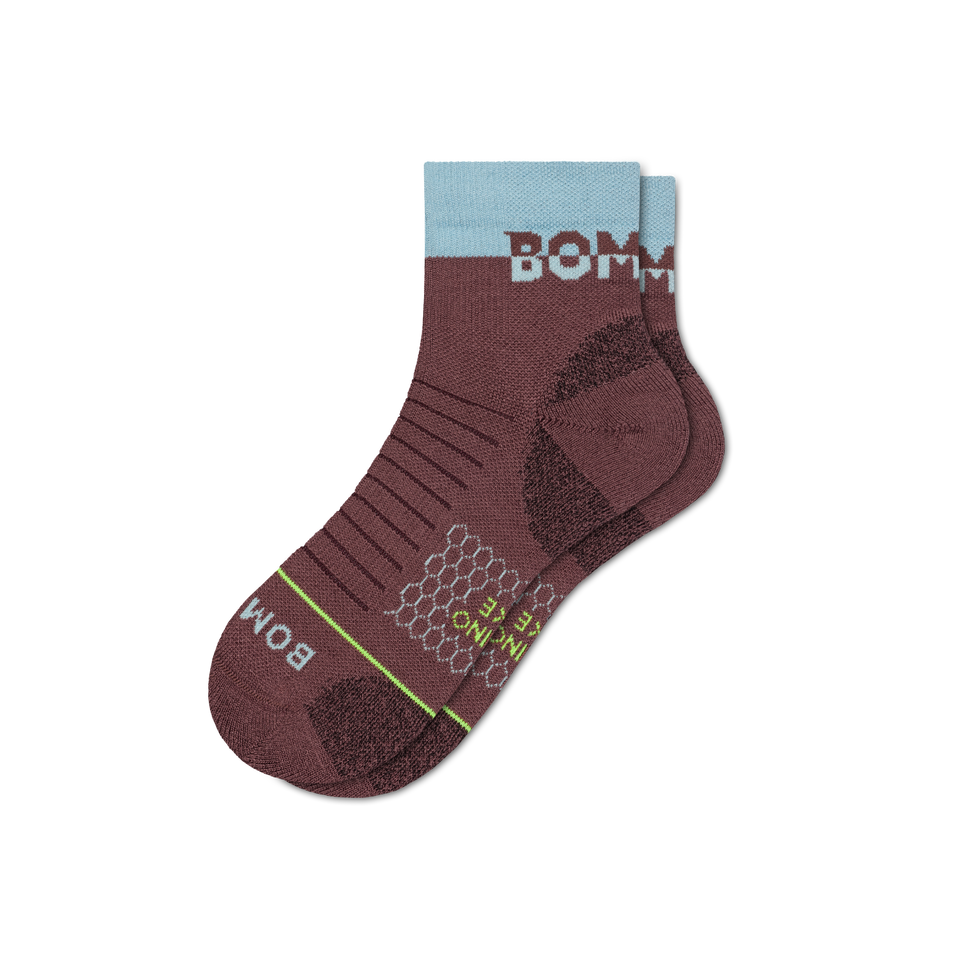 Merino Wool Blend Hiking Quarter Socks - blue plum L [9718]