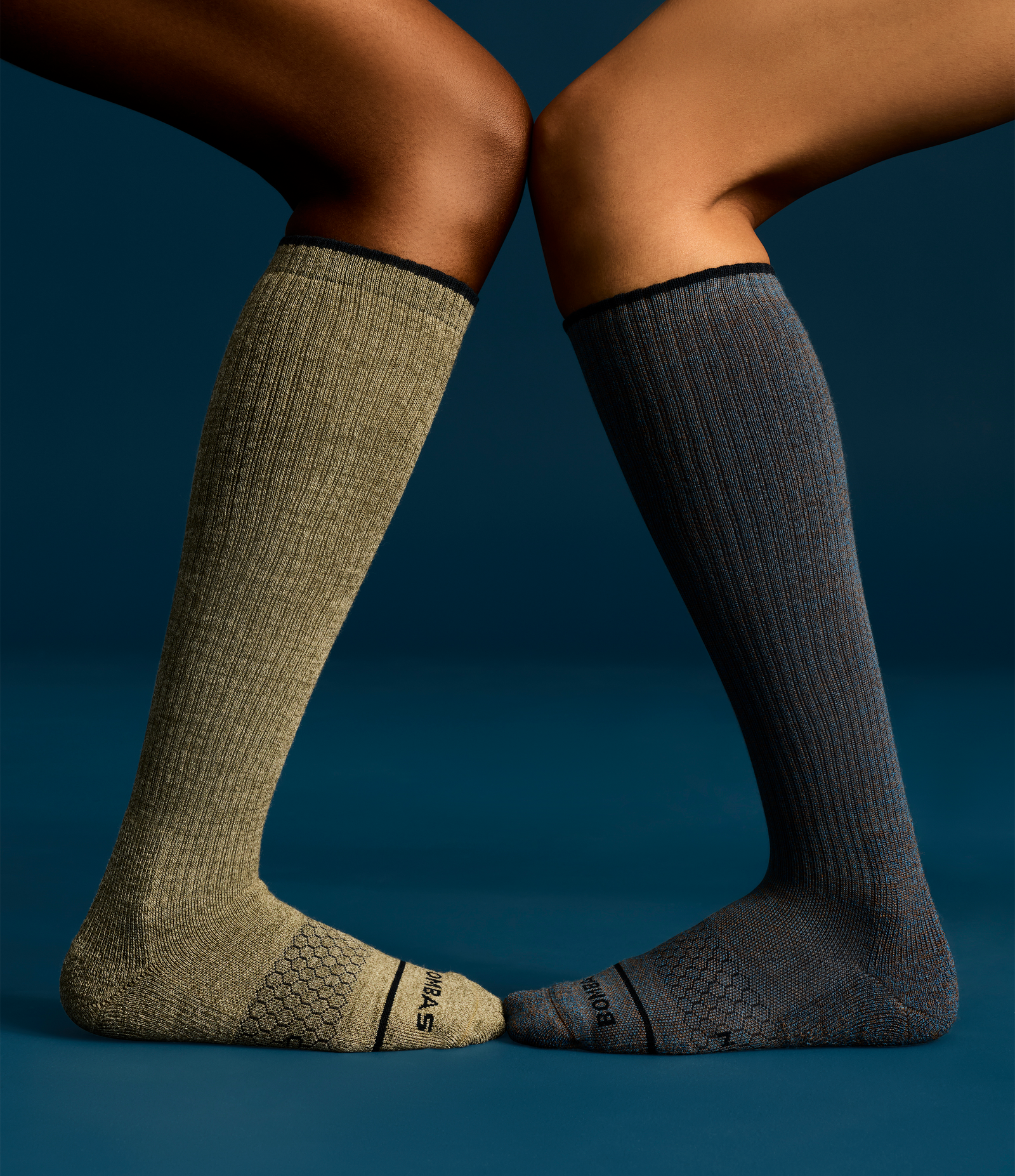 Merino Wool Everyday Compression Socks (15-20mmHg) - Dusted Cocoa Midnight Navy [LIFESTYLE] [9821]