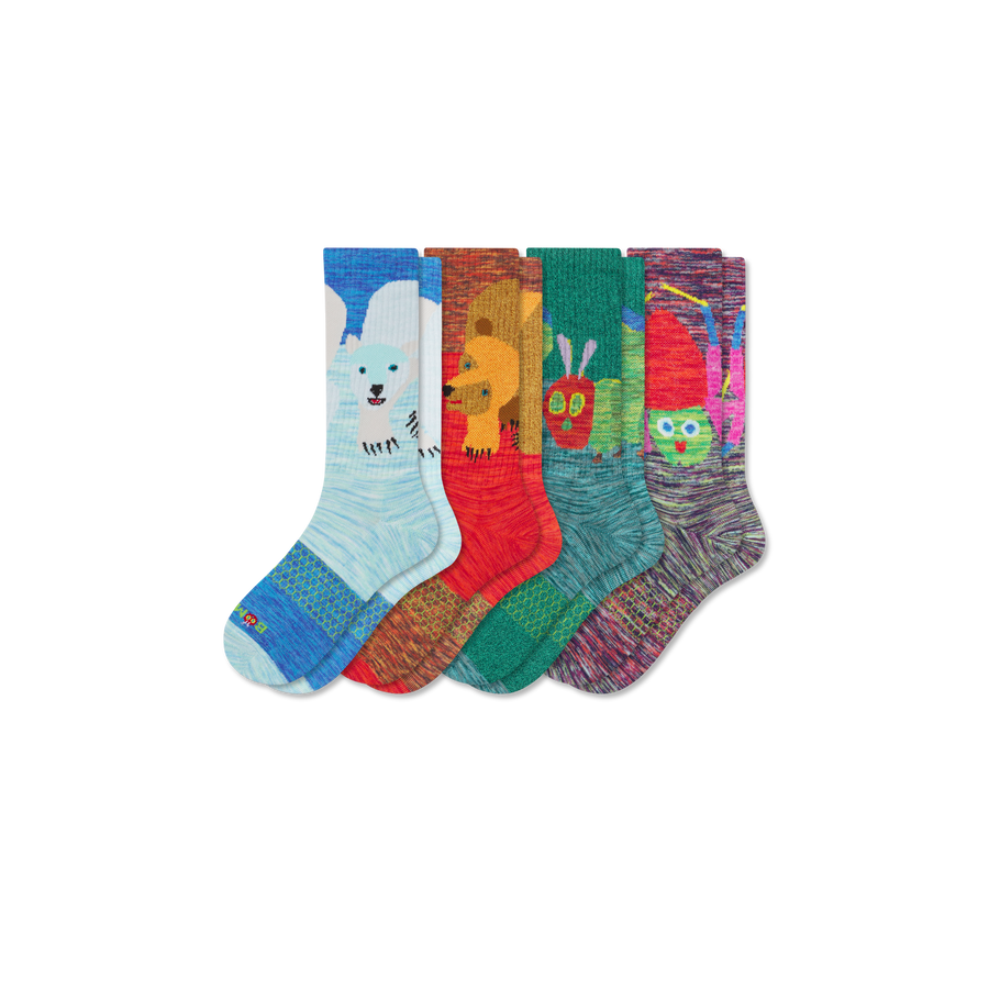 Adult Eric Carle Calf Sock 4-Pack - Steady Run Support