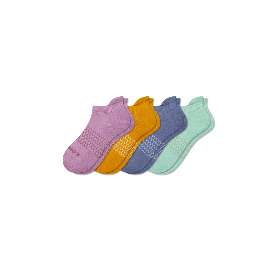 Youth Solids Ankle Sock 4-Pack - Easy Home Fit