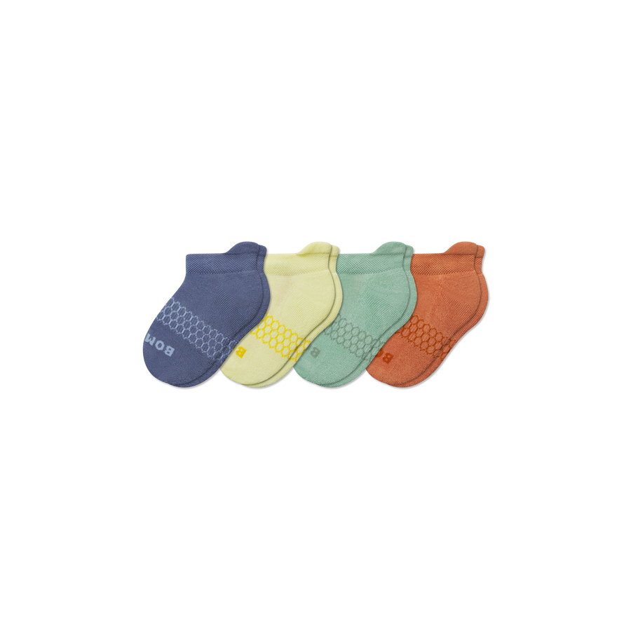 Junior Solids Ankle Sock 4-Pack - Comfort Court Cushion