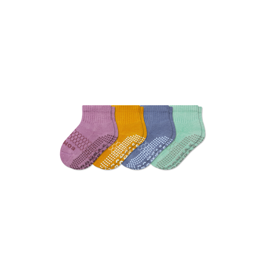 Toddler Solids Gripper Calf Sock 4-Pack - Trail Cushion