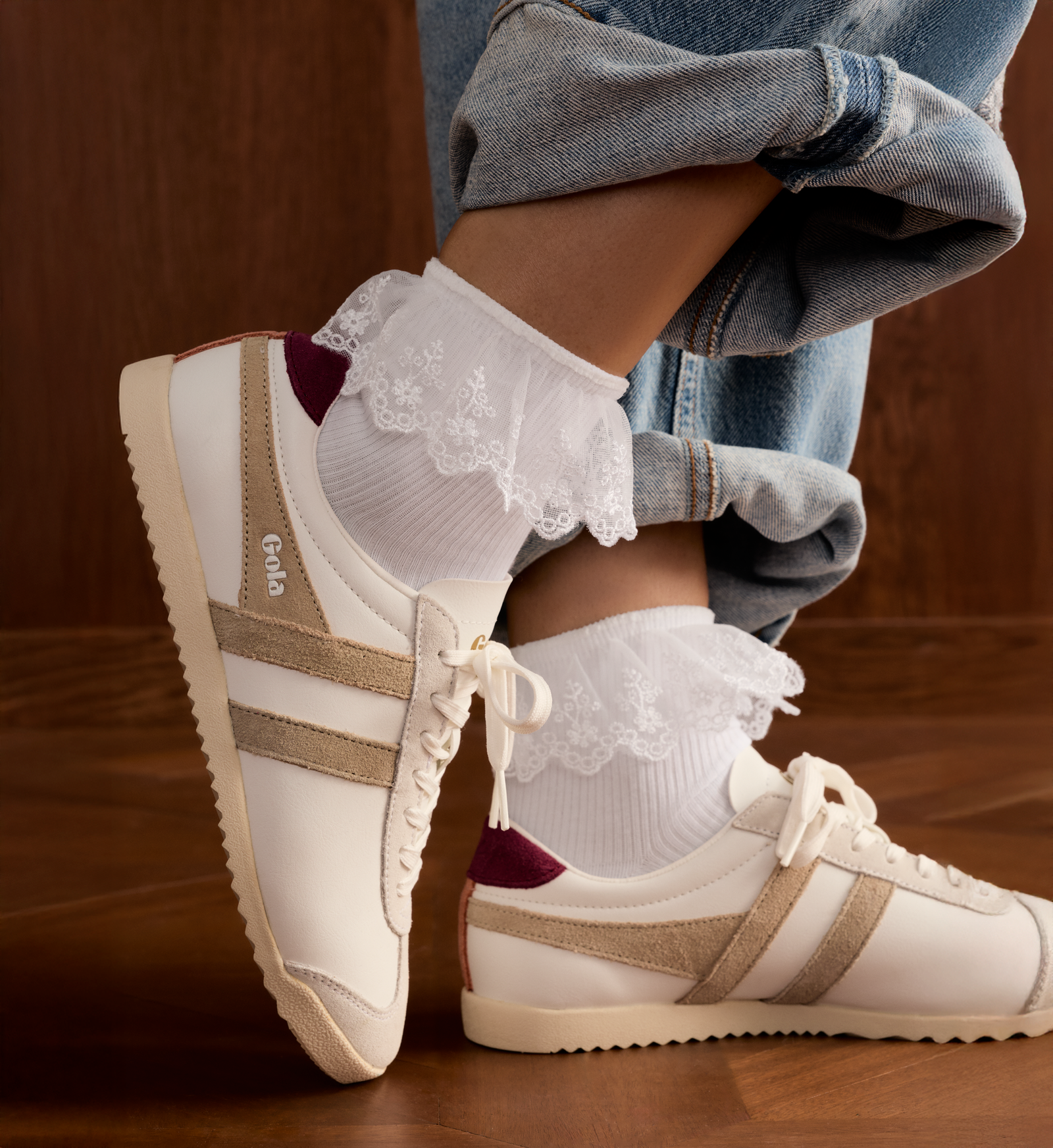 Ruffle Lace Quarter Socks - white [LIFESTYLE] [9966]
