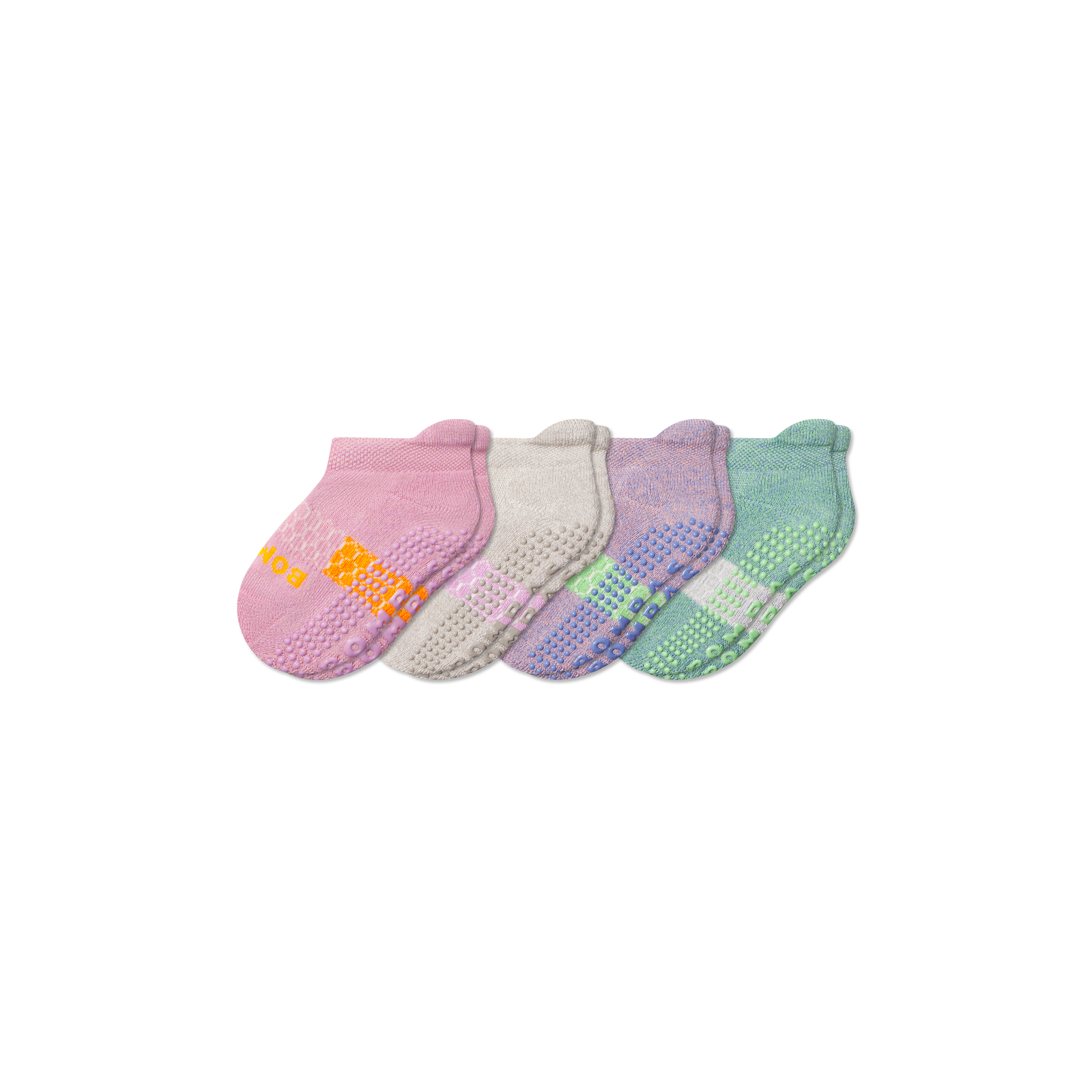 Toddler Marl Gripper Ankle Sock 4-Pack - Wildflower Mix L [9087]