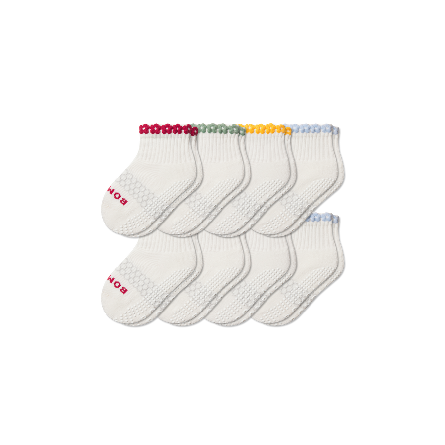 Toddler Daisy Chain Gripper Calf Sock 8-Pack - Everyday Weekend Step