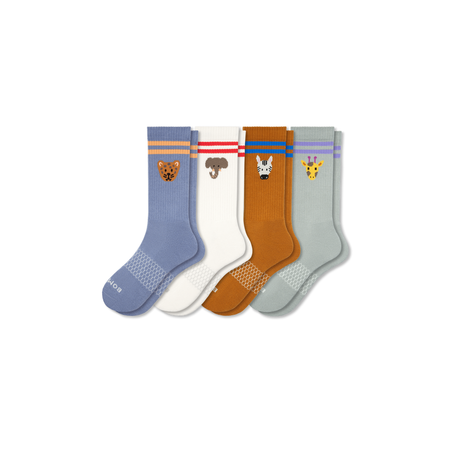 Women's Safari Stripe Calf Sock 4-Pack - Comfort Recovery Fit
