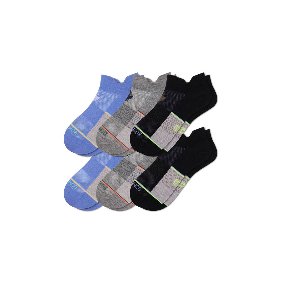 Men's UltraLite Sport Merino Wool Blend Ankle Sock 6-Pack - Smooth Trail Fit