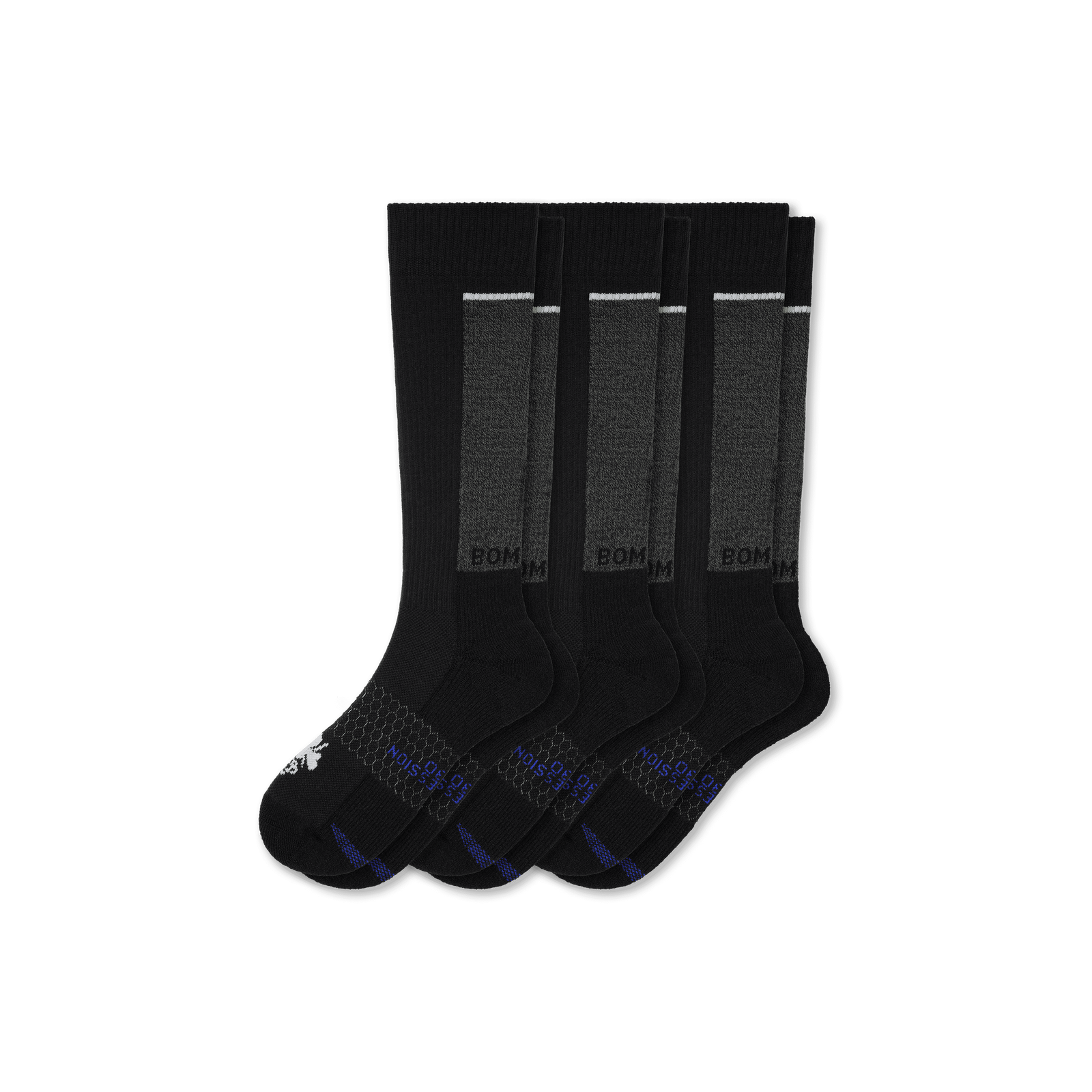 Women's Performance Compression Knee High Socks 3-Pack - black
