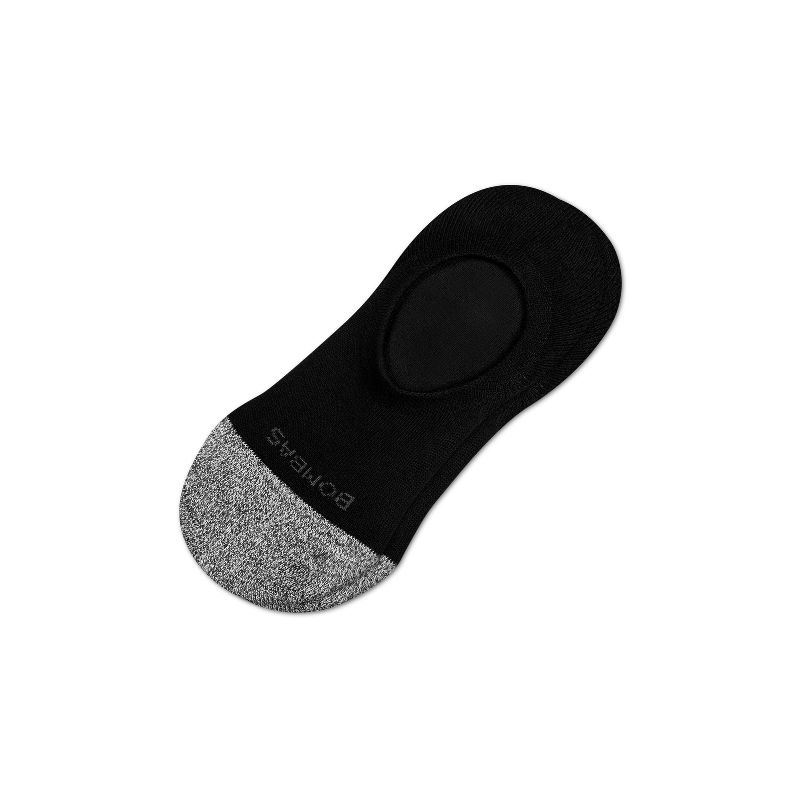 Cushioned No Show Socks Black L