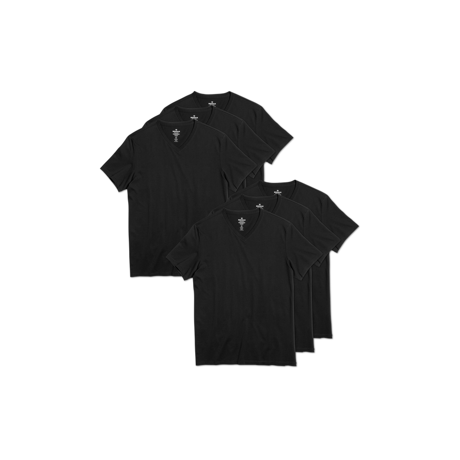 Men's Pima Cotton V-Neck T-Shirt 6-Pack - Clean Studio Wear