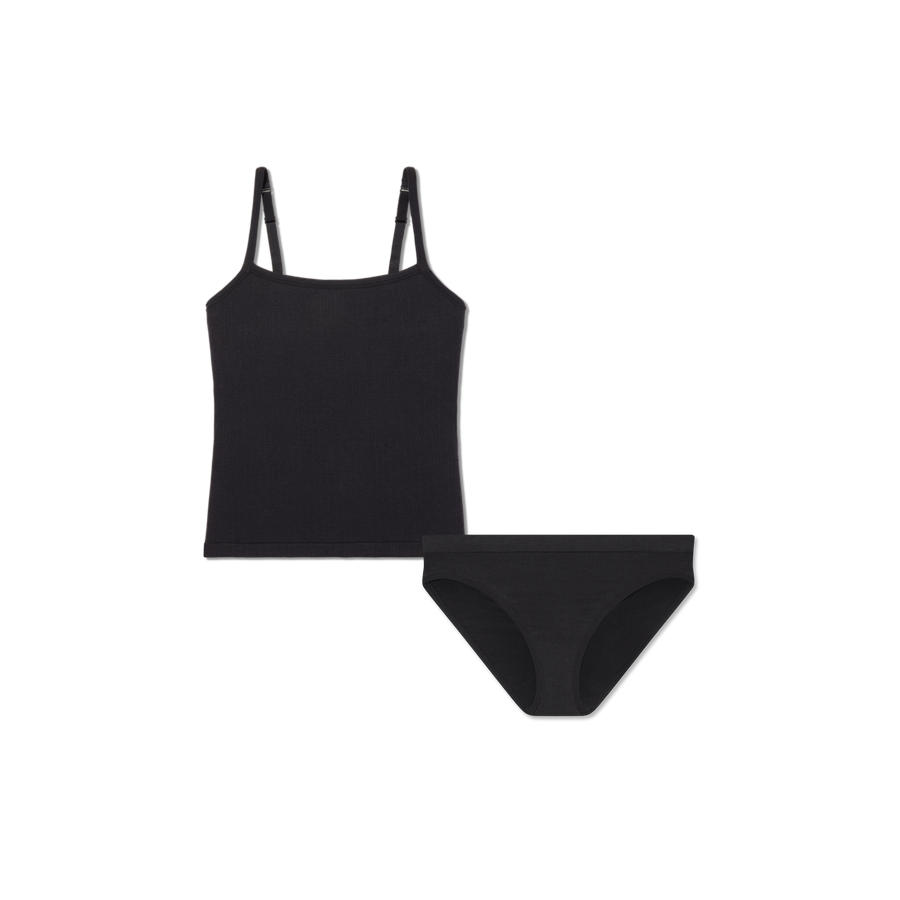Women's Built-In Bra Seamless Cami + Bikini Pack - Soft Studio Support