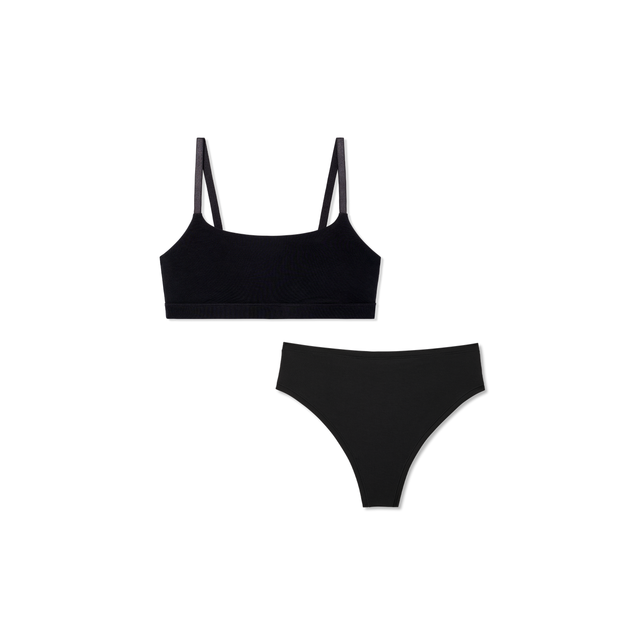 Womenâ€™s Super Soft Bralette + Thong Pack - Black L