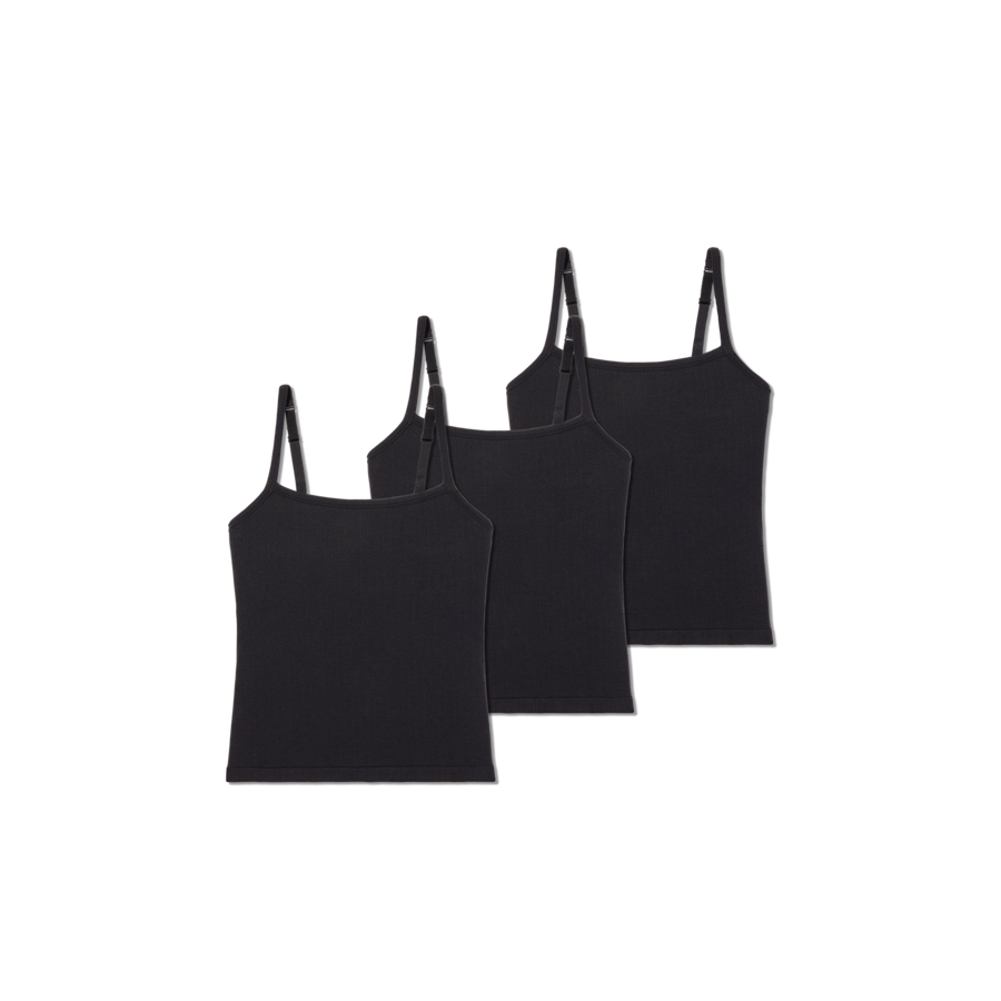 Women's Built-In Bra Seamless Cami 3-Pack - Clean Smooth Hold