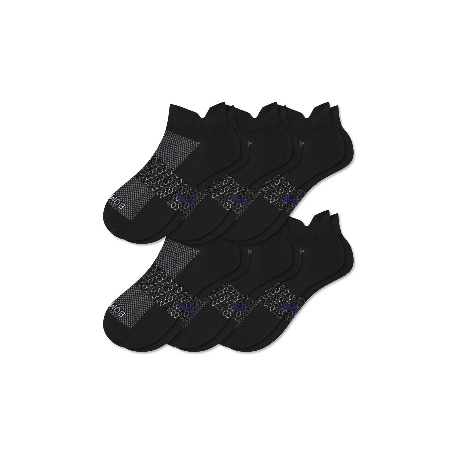 Men's Lightweight Athletic Ankle Sock 6-Pack - Black