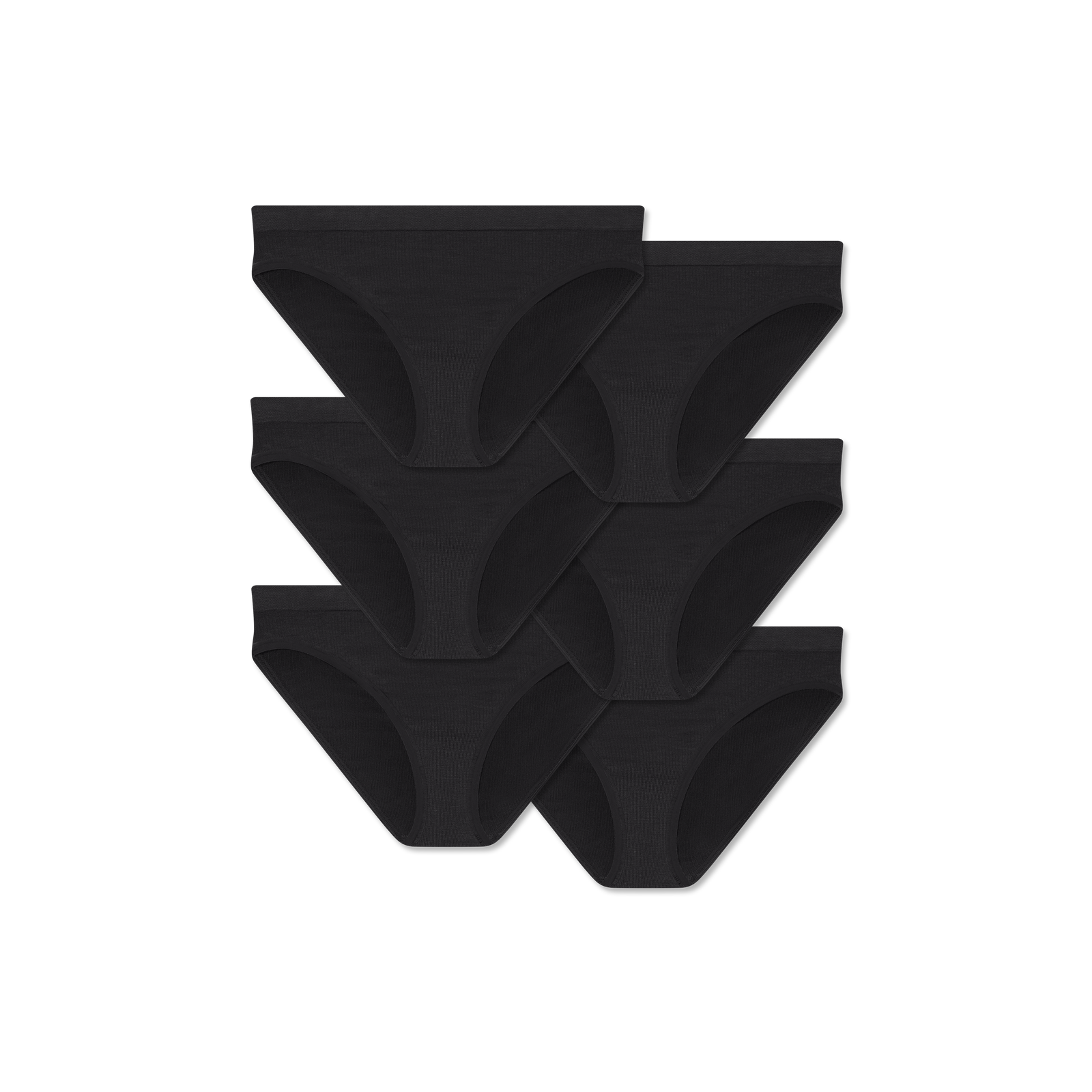 Women's Seamless Bikini 6-Pack - Black L
